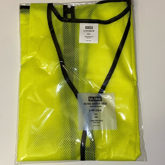General Purpose Hi-Vis Safety Vest - Non-Reflective, Lime, S/XL - Picture 2 of 8